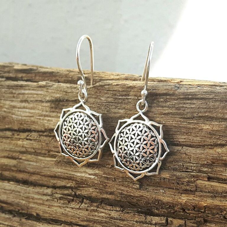 Boucles D Oreilles Fleur De Mandala Omyoki Bijoux De Cr Ateur