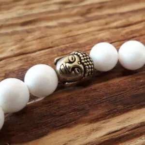 Bracelet mala pureté - perle Bouddha en laiton - Omyoki