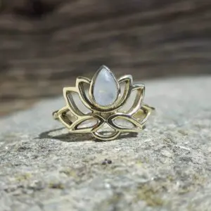 Bague fleur de lotus doré