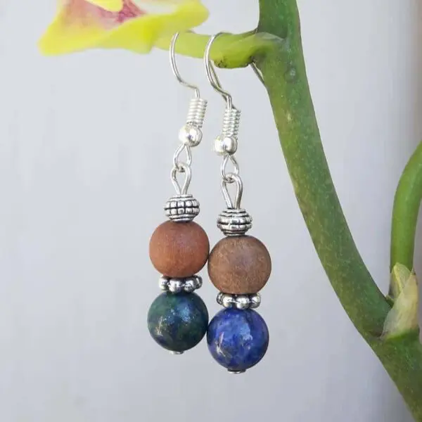 Boucles d'oreilles en lapis lazuli