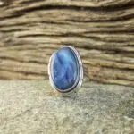 Bague en kyanite bleue