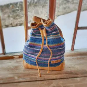 Sac seau équitable MAYA bleu foncé