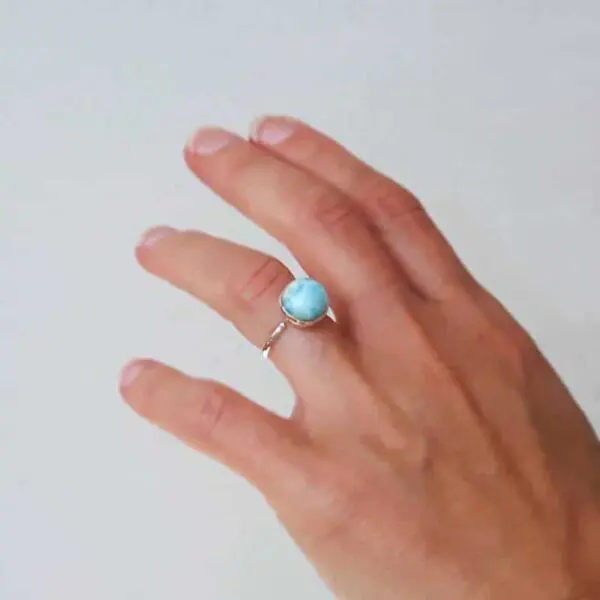 Bague larimar ajustable OCEAN