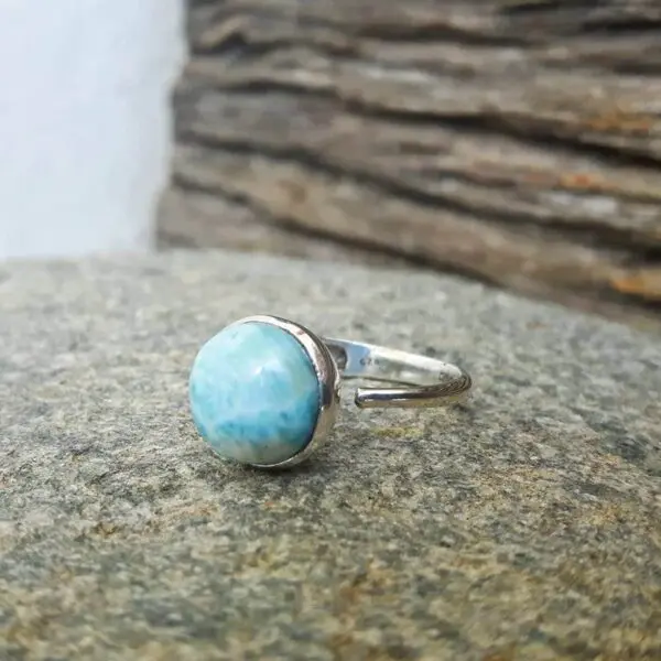 Bague larimar ajustable OCEAN