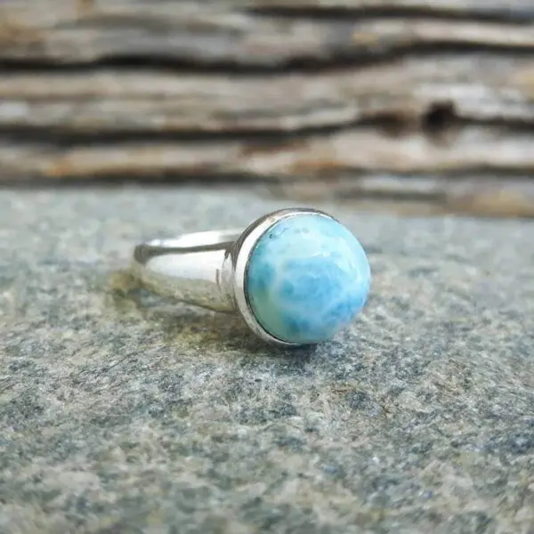 Bague larimar ajustable OCEAN – Image 3