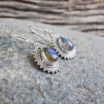 Boucles d'oreilles indiennes en labradorite