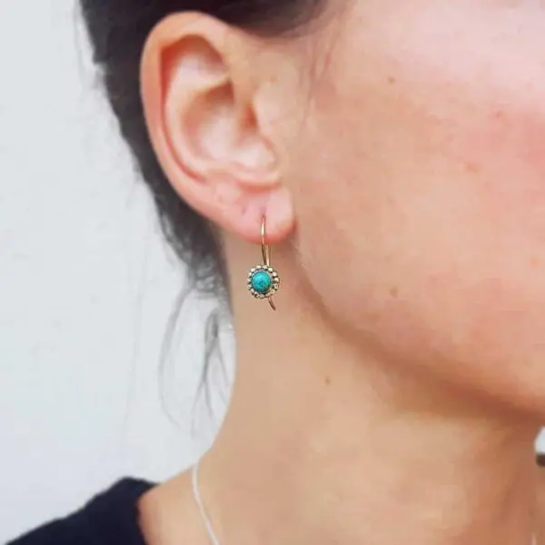 Boucles d'oreilles FLOWER turquoise