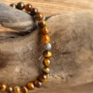 Bracelet mala en oeil de tigre