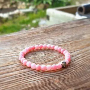 Bracelet mala en quartz rose