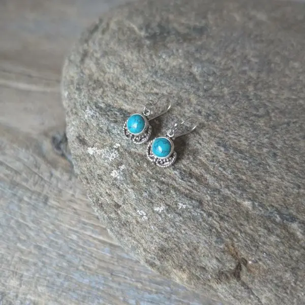 Boucles d'oreilles ethniques en turquoise