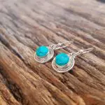 Boucles d'oreilles turquoise argent