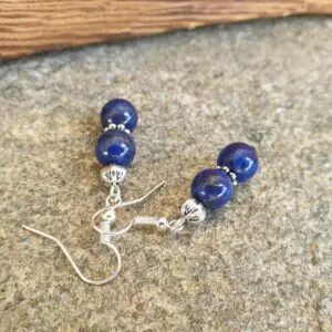 Boucles d'oreilles lapis lazuli AFGHANE