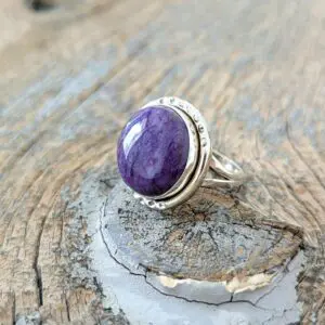 Bague charoïte argent