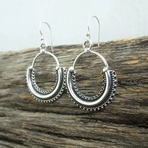 Boucles d'oreilles boho en argent