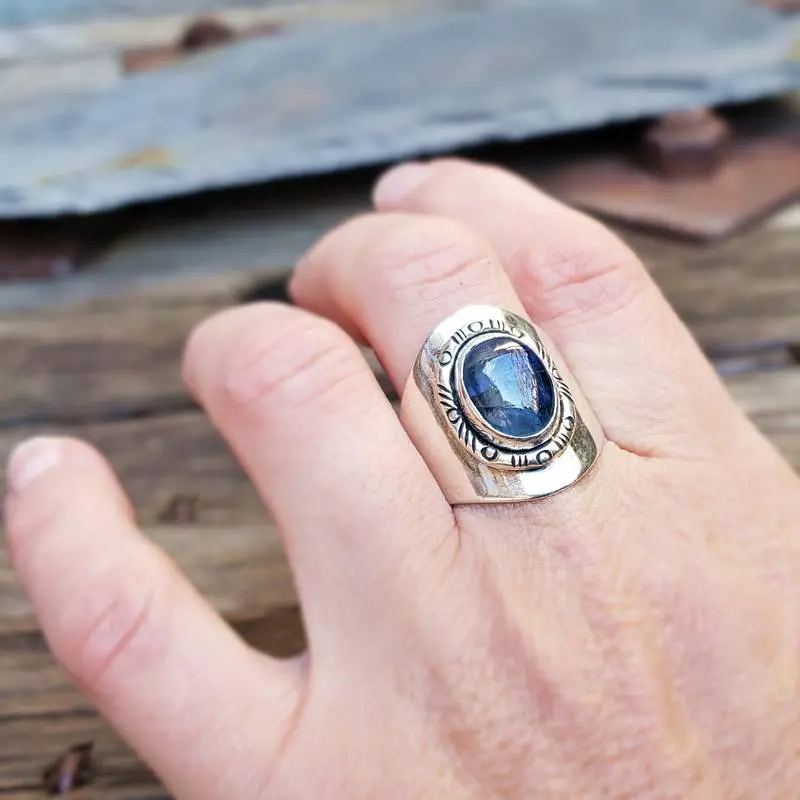 Bague kyanite argent