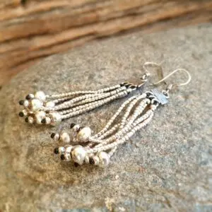 Boucles d'oreilles argent ethniques THAÏ