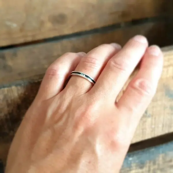 Bague minimaliste argent BÜ