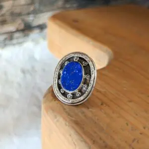 Bague lapis lazuli gouvernail