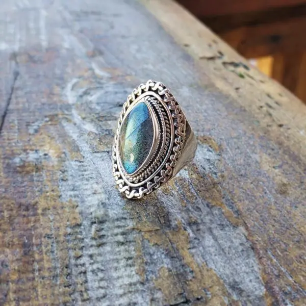 Bague labradorite argent BOMBAY