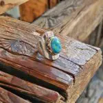 Bague turquoise véritable LHASSA