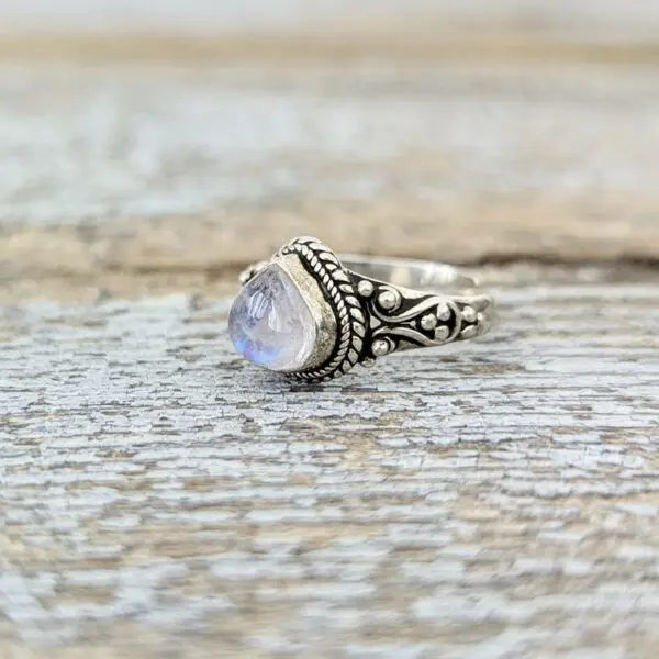 Bague pierre de lune argent BOHÈME