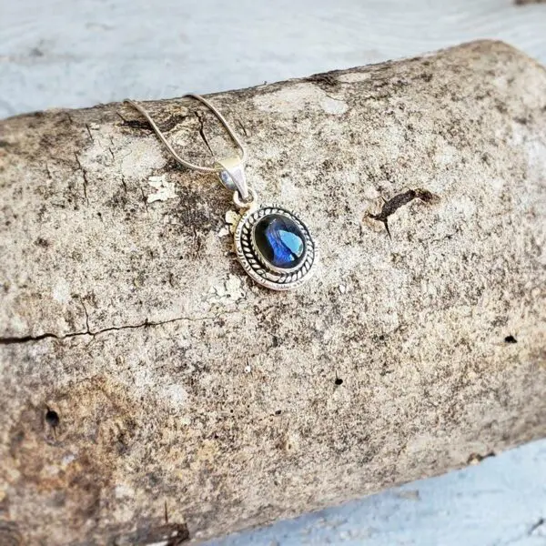 Pendentif labradorite argent PROTECTION