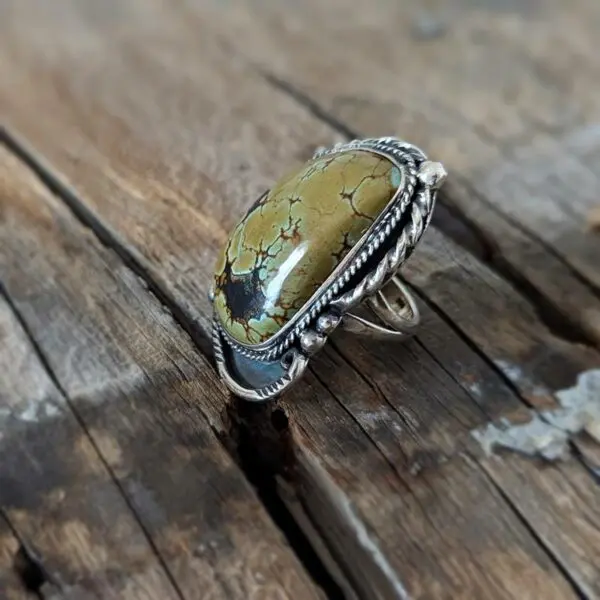 Bague bohème argent et turquoise