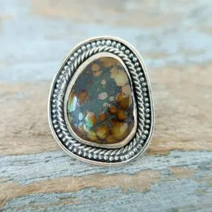 Bague turquoise naturelle TIBET