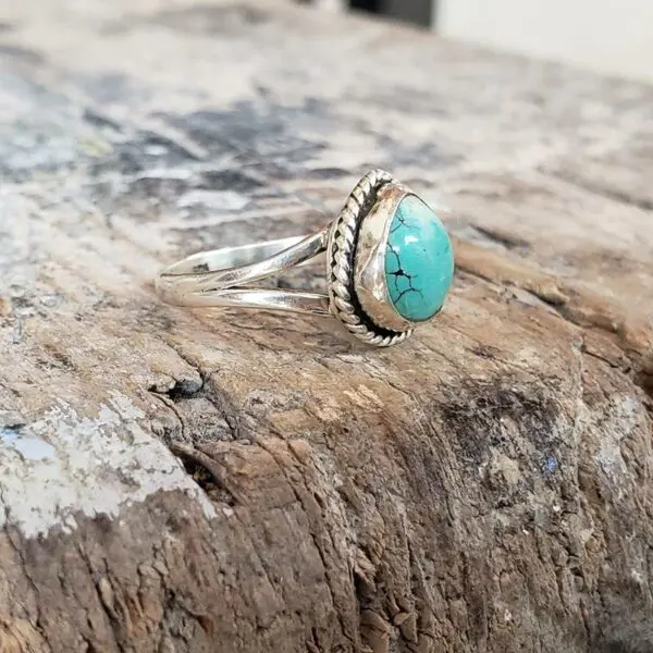 Petite bague argent turquoise