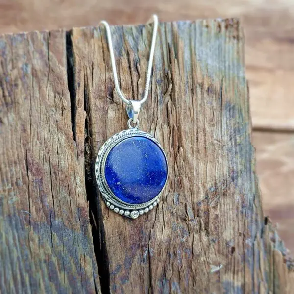 Pendentif lapis lazuli argent