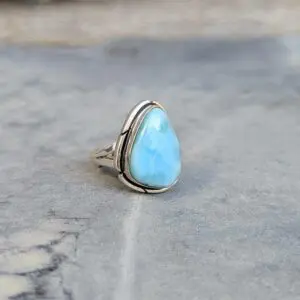 Bague larimar argent ajustable