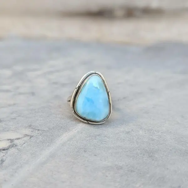 Bague larimar argent ajustable