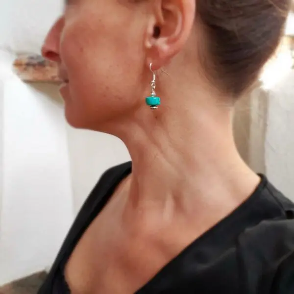 Boucles d'oreilles turquoise YOGI