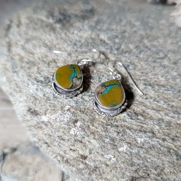 Boucles d'oreilles turquoise véritable Ko Ko