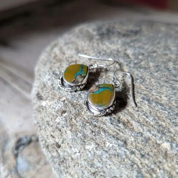 Boucles d'oreilles turquoise véritable Ko Ko