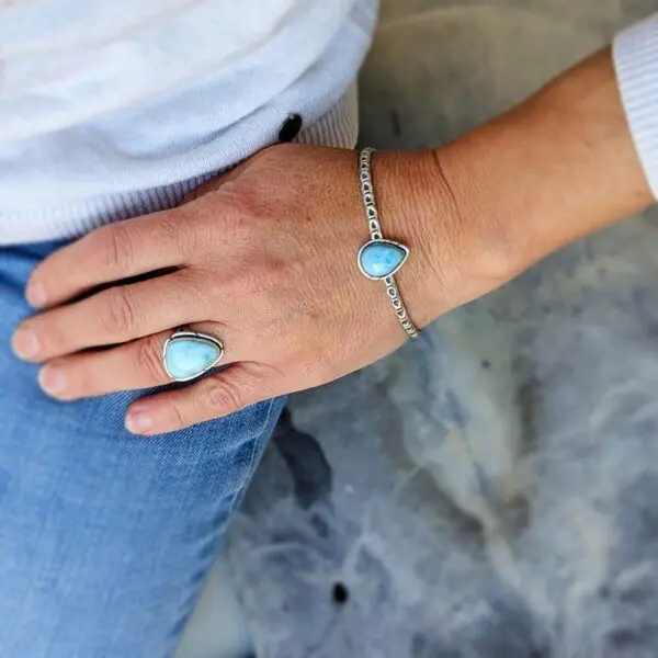 Bracelet jonc larimar OCEAN