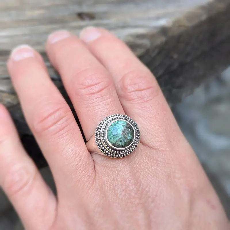 Bague en turquoise MANDALA