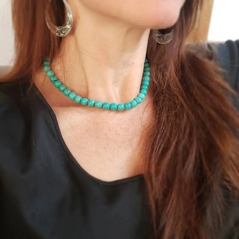 Collier turquoise du Népal