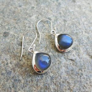 Boucles d'oreilles labradorite gouttes