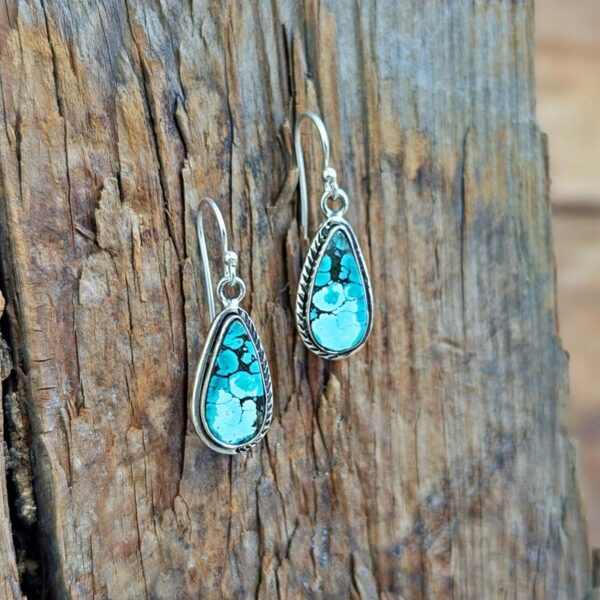 Boucles d'oreilles turquoise pendantes