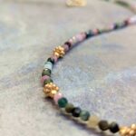 Collier tourmaline multicolore en argent KI