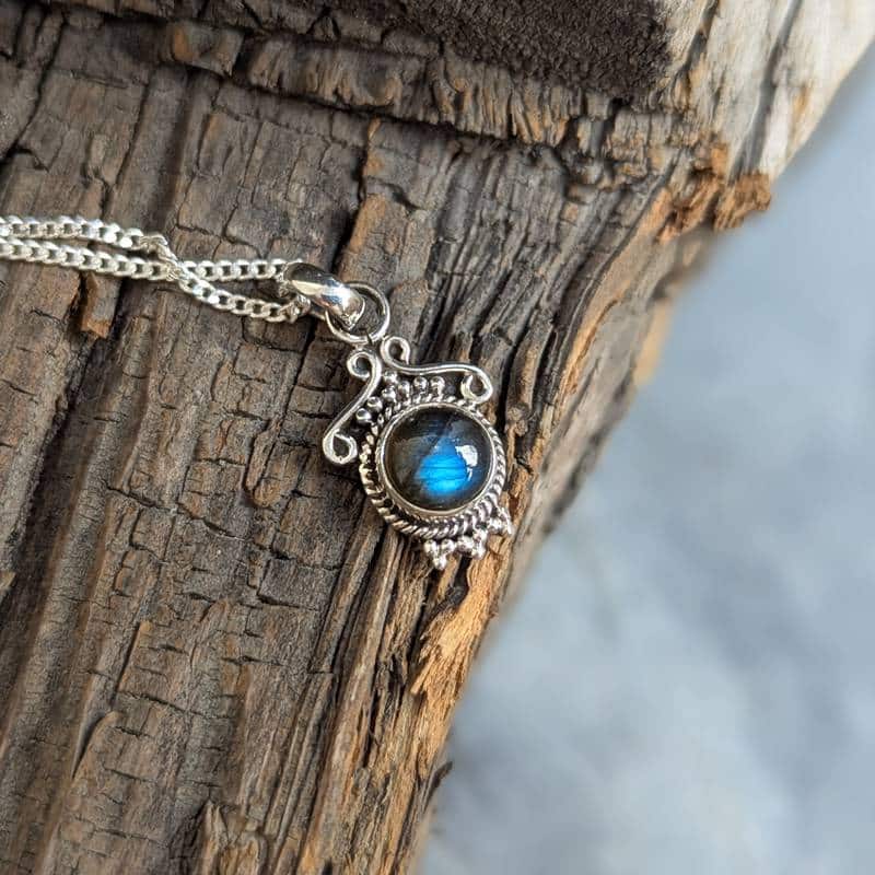 Petit pendentif labradorite argent Petit pendentif labradorite argent