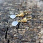 Boucles d'oreilles pierres de lune naturelles GOUTTES