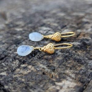 Boucles d'oreilles pierres de lune naturelles GOUTTES
