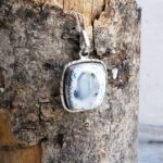 Pendentif en opale dendritique argent