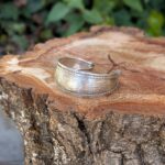 Jonc en argent strié