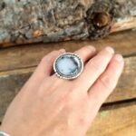 Bague opale dendritique BOHÈME