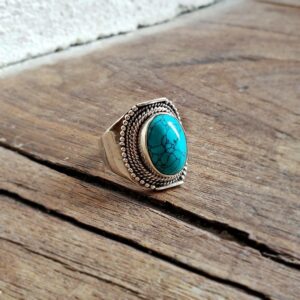 Bague turquoise argent OM