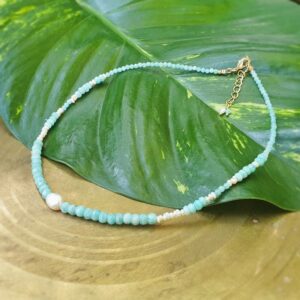 Collier ras de cou en amazonite ANDAMAN