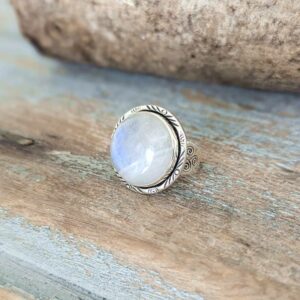 Bague pierre de lune argent